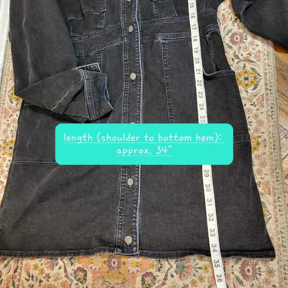 Free People Black Denim Mini Dress - Picture 8 of 11